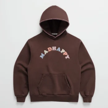 Plaid Cooper Fleece Hoodie Brown